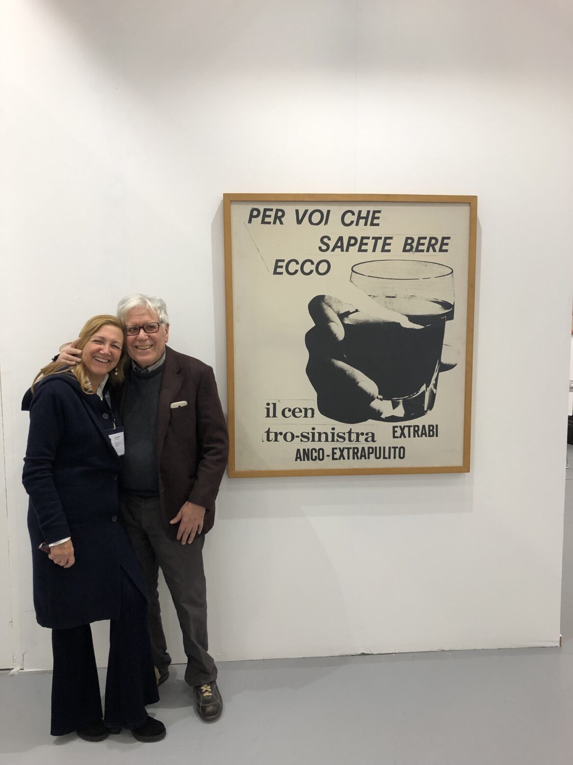 Armanda Gori ad ArteFiera Bologna insieme al maestro Pignotti