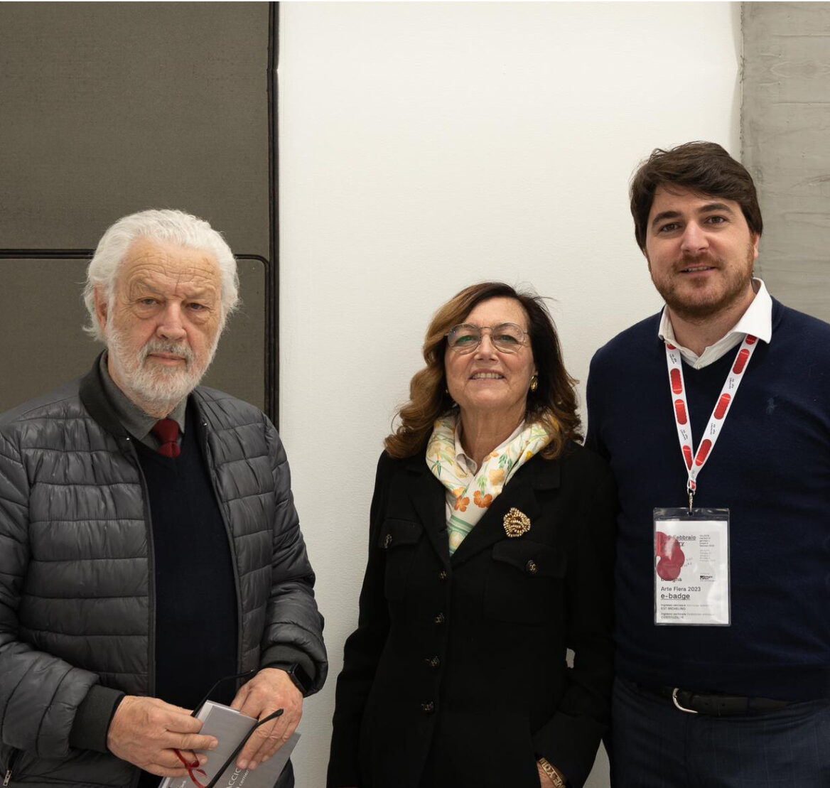 Armanda Gori con il figlio Leonardo insieme al Prof Bruno Cora